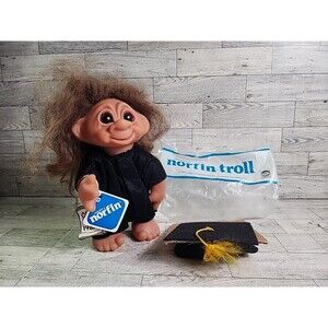 Thomas Dam Norfin Graduate Troll 604 Doll 9" Made In Denmark In Original Bag 80s
